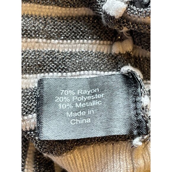 Lane Bryant 18/20 v-neck metallic striped sweater dressy double v - Picture 6 of 8